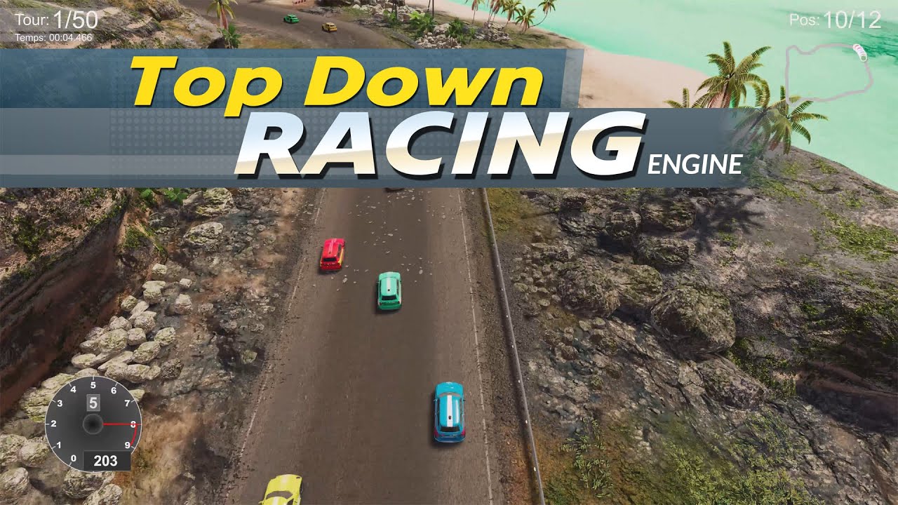 Top Down Car Racing Engine | Trailer| Unity 3D Asset