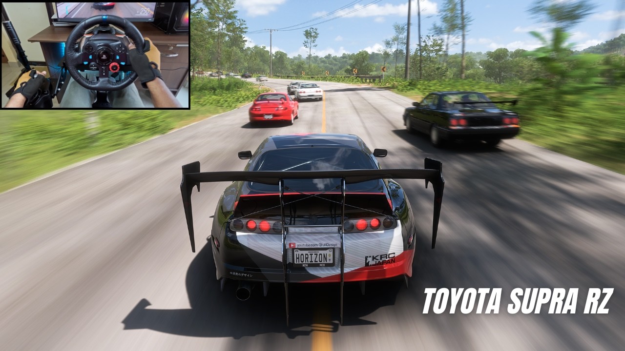 Toyota Supra VS Retro Supercars | Forza Horizon 5 | Steering Wheel Gameplay