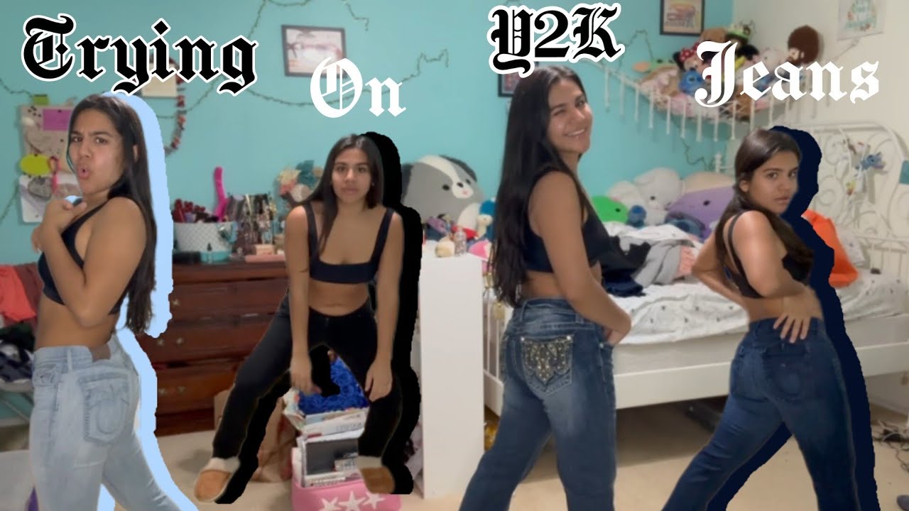 TRYING ON Y2K LOW RISE JEANS 👖
