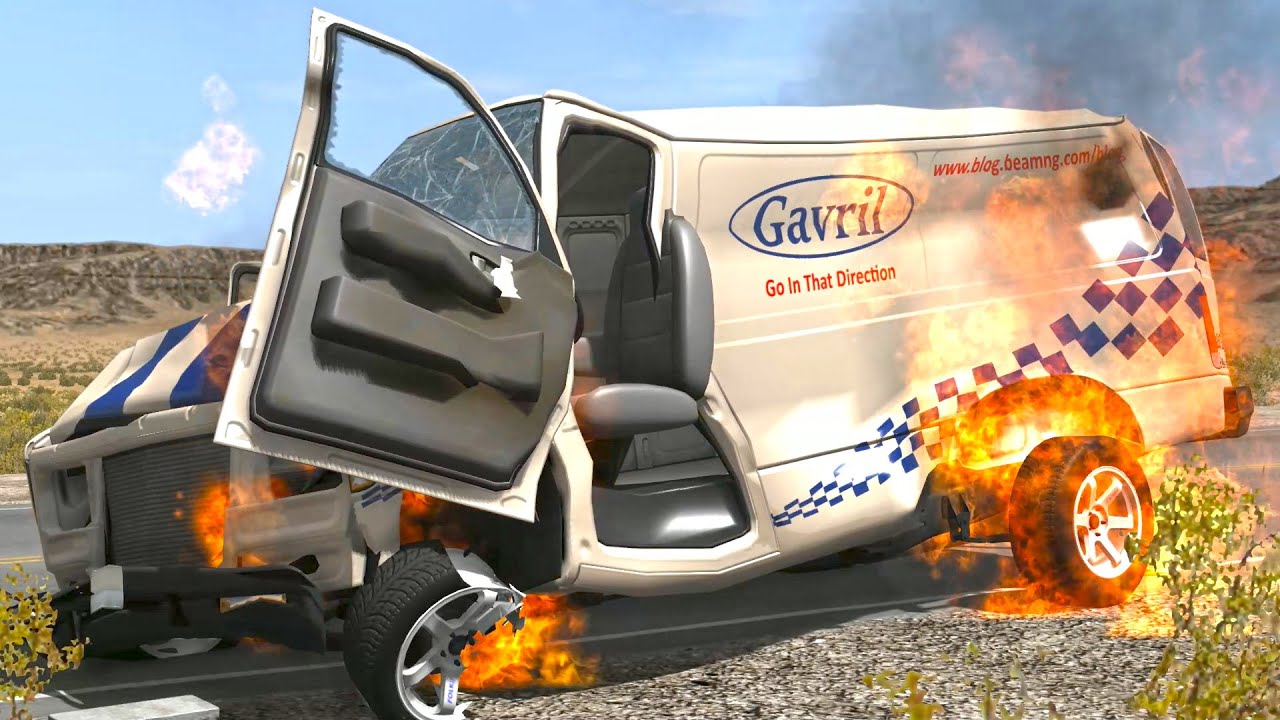 BeamNG Drive: безумные аварии №1
