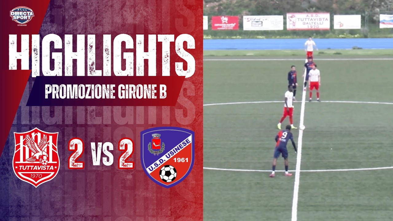 Calcio Promozione Gir. B – Tuttavista Galtellì-Usinese 2-2 (Highlights)