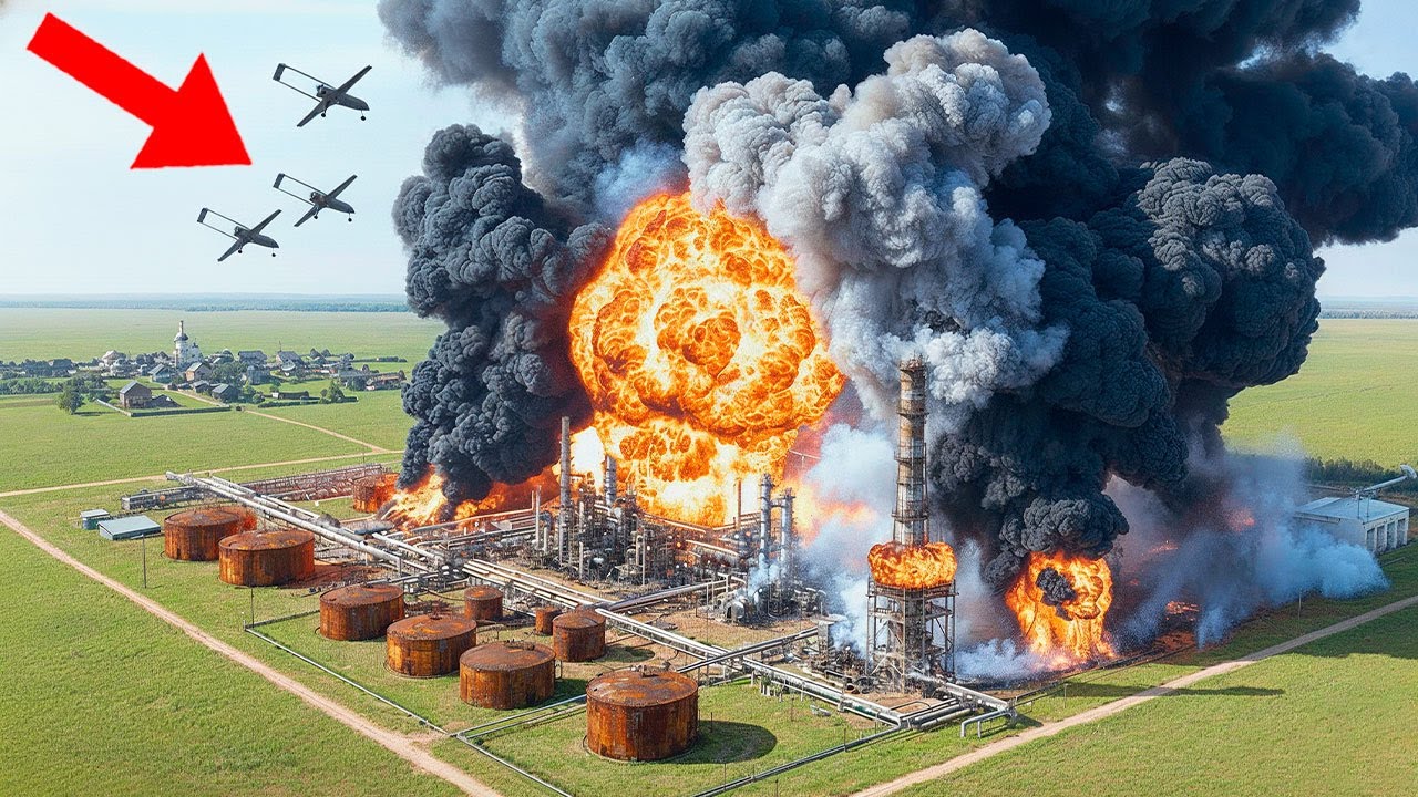 Drones Ucranianos Lyutyi PULVERIZAN Refinería Rusa en Samara– ¡BRUTAL!