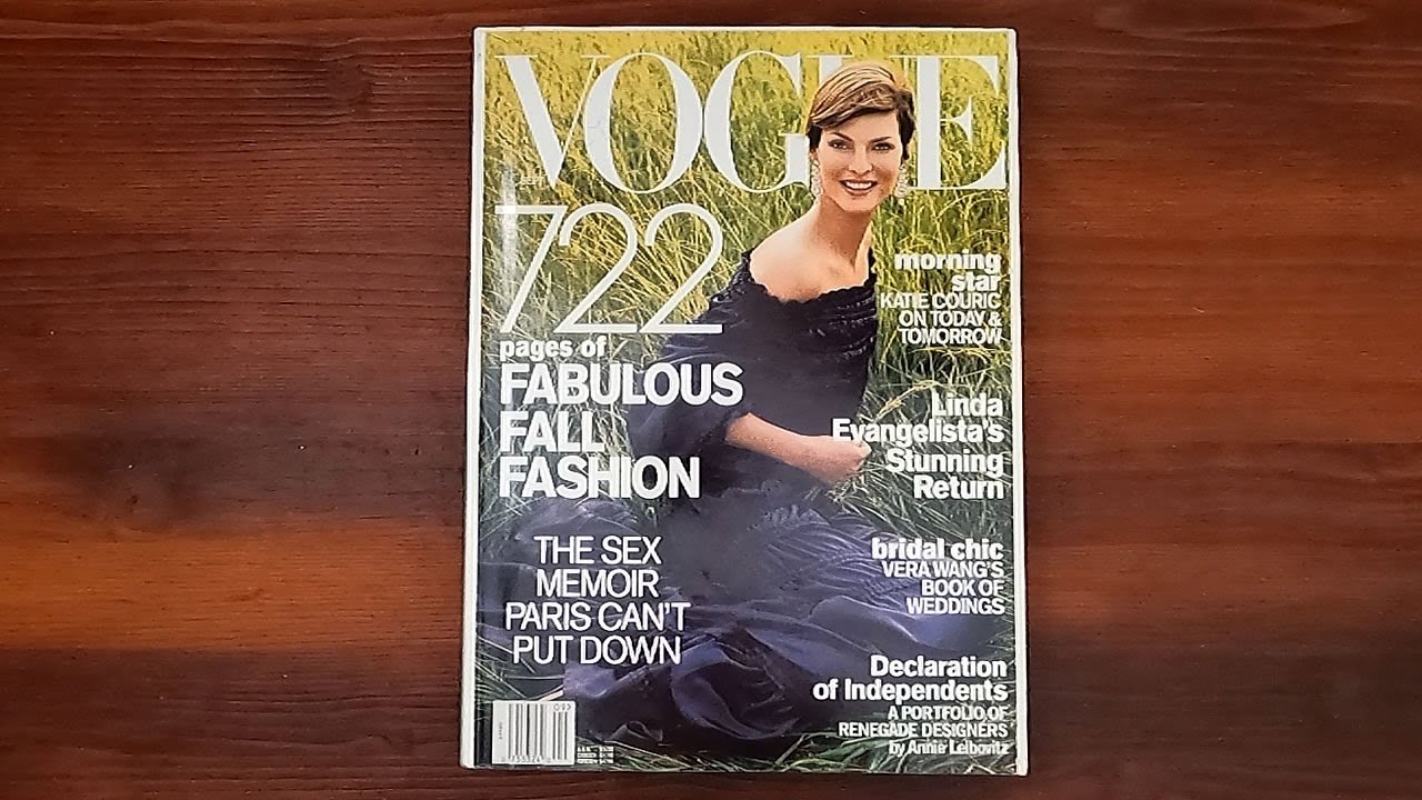2001 September ASMR Magazine Flip: Vogue w Linda Evangelista