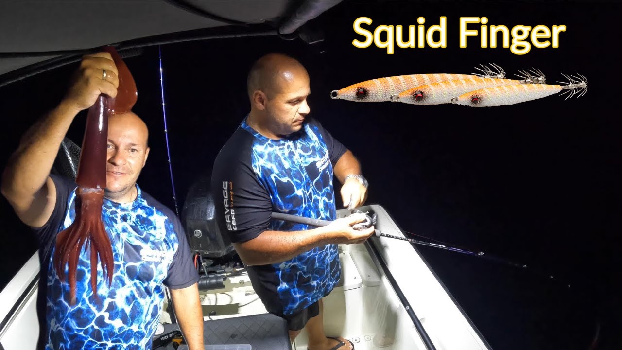 Ловля кальмаров с новым &laquo;SQUID FINGER&raquo; и приманкой Ika Metal Style! Это невероятно эффективно!