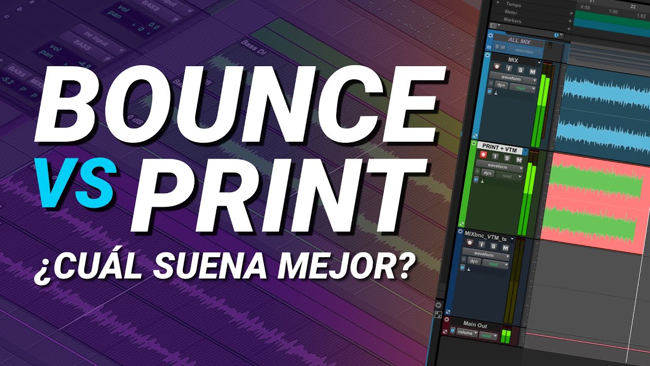 BOUNCE vs PRINT de Mezcla | La mejor manera de exportar tus mezclas ✅