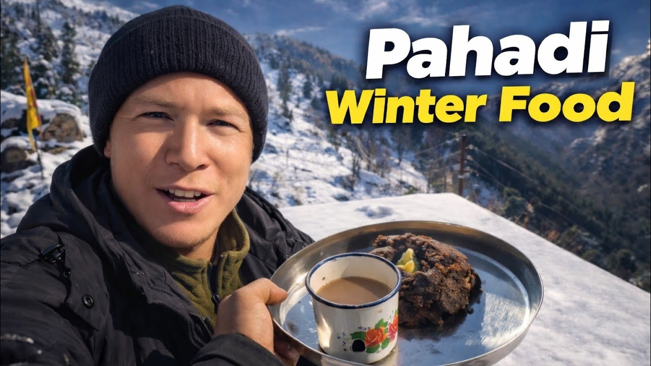 गाँव में बर्फबारी ❄️ चौलाई का हलवा बनाया | Pahadi Winter Food