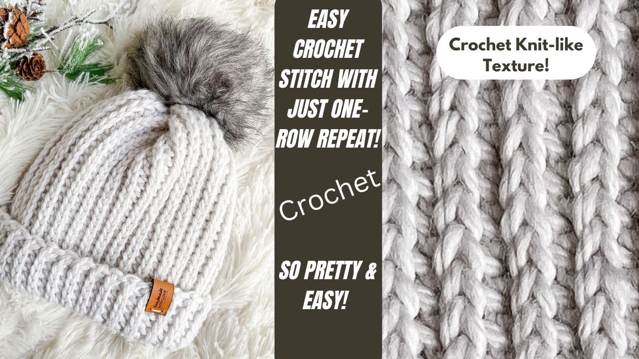 Crochet Brioche Stitch for a Knit Like Cozy Hat Pattern
