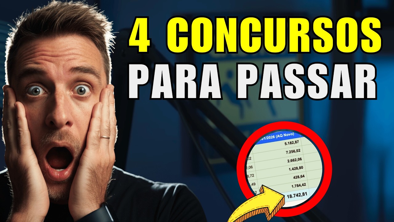 🏆 PROJETO CONCURSADO 2026: 4 CONCURSOS EM SEQU&Ecirc;NCIA COM MILHARES DE NOMEA&Ccedil;&Otilde;ES e +R$7.800/m&ecirc;s
