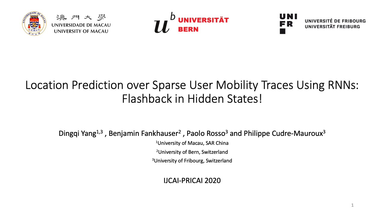 Location Prediction over Sparse User Mobility Traces Using RNNs:Flashback in Hidden States!