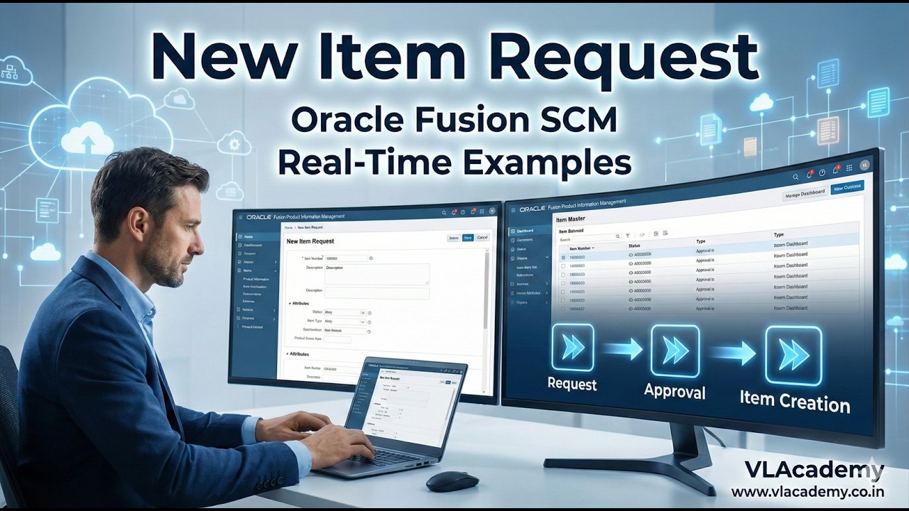 New Item Request in Oracle Fusion SCM | End-to-End Flow with Live Examples