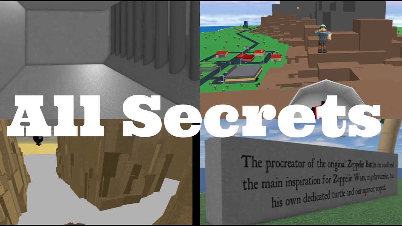 All Secrets On Every Map | Zeppelin Wars (Roblox)