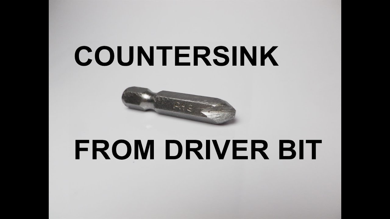 Countersink From Screwdriver Bit
