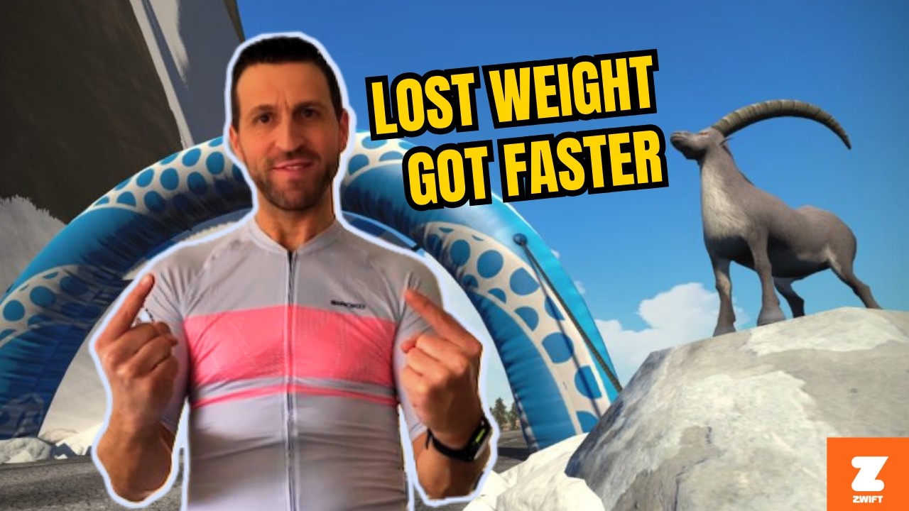 Zwift Race - Bigger Loop (Epic KOM) | Does losing weight really makes you climbing faster?