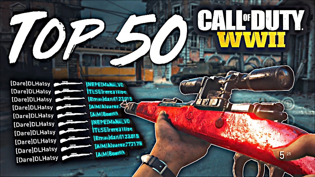 TOP 50 BEST COD:WW2 SNIPER KILLFEEDS + TRICKSHOTS! [INSANE COMMUNITY MONTAGE]