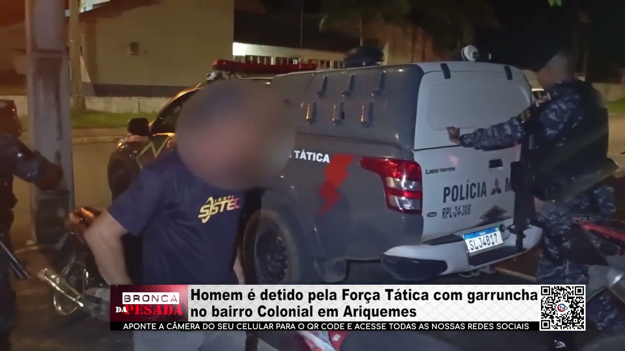 Homem é detido pela Força Tática com garruncha no bairro Colonial em Ariquemes