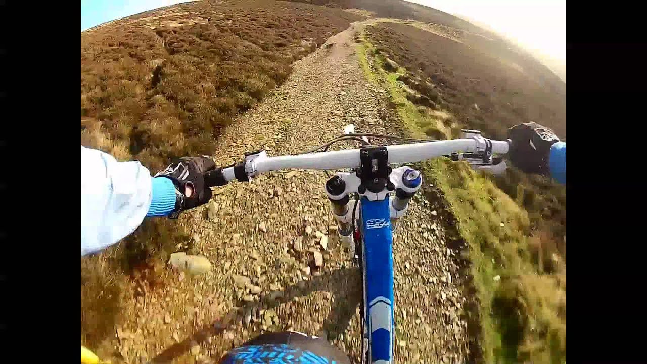 mountain bike descent off black combe lake district uk