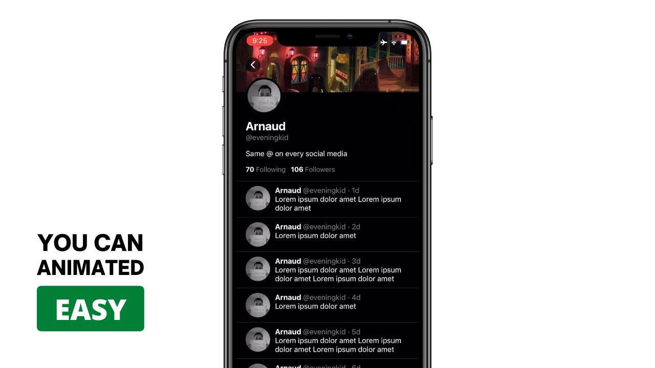 Animated Twitter Profile in React Native