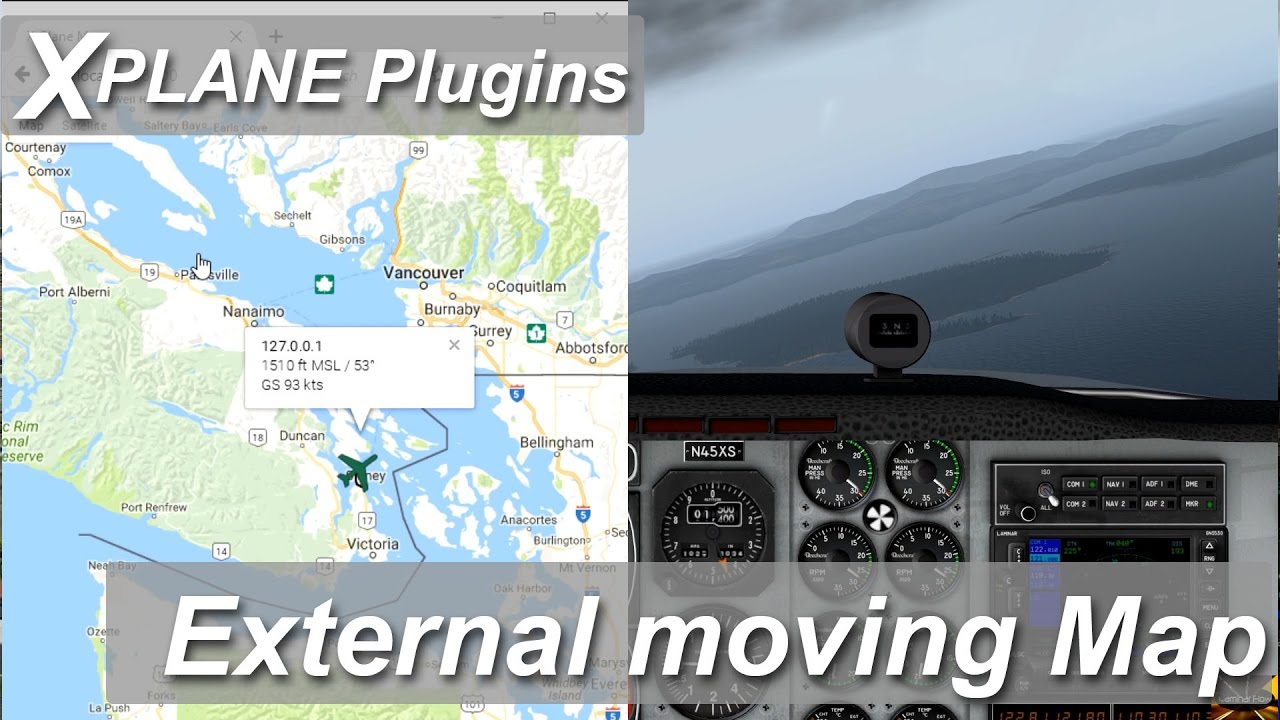 X Plane plugins and addons: External moving Map (google Maps)