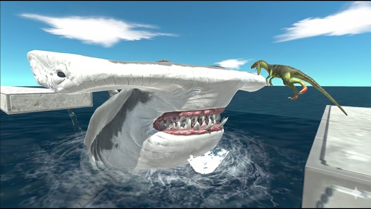 Dinosaur or Animal Who can reach the finish line when sea monsters lurk below? in ARBS