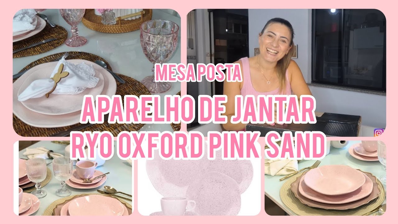 COMPRINHA NA SHOPEE PARA O LAR/MESAPOSTA/APARELHO DE JANTAR OXFORD RYO PINK SAND#achadinhos#shopee