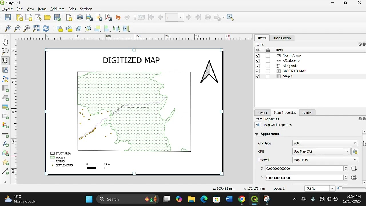 MAP COMPOSITION IN Q GIS WITH DENIS