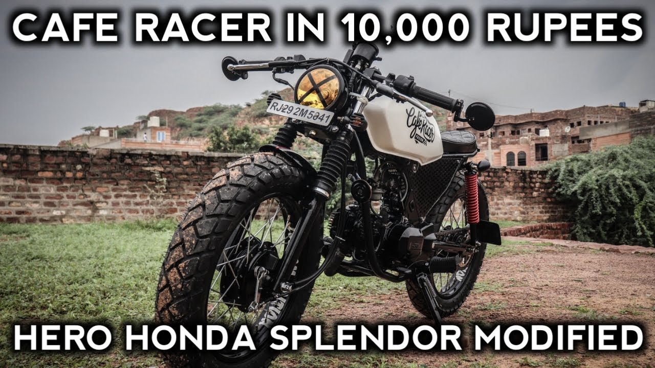 CAFE RACER IN 10,000 RUPEES | HERO HONDA SPLENDOR MODIFIED