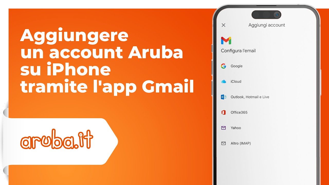 Aggiungere un account Aruba su iPhone tramite l'app Gmail