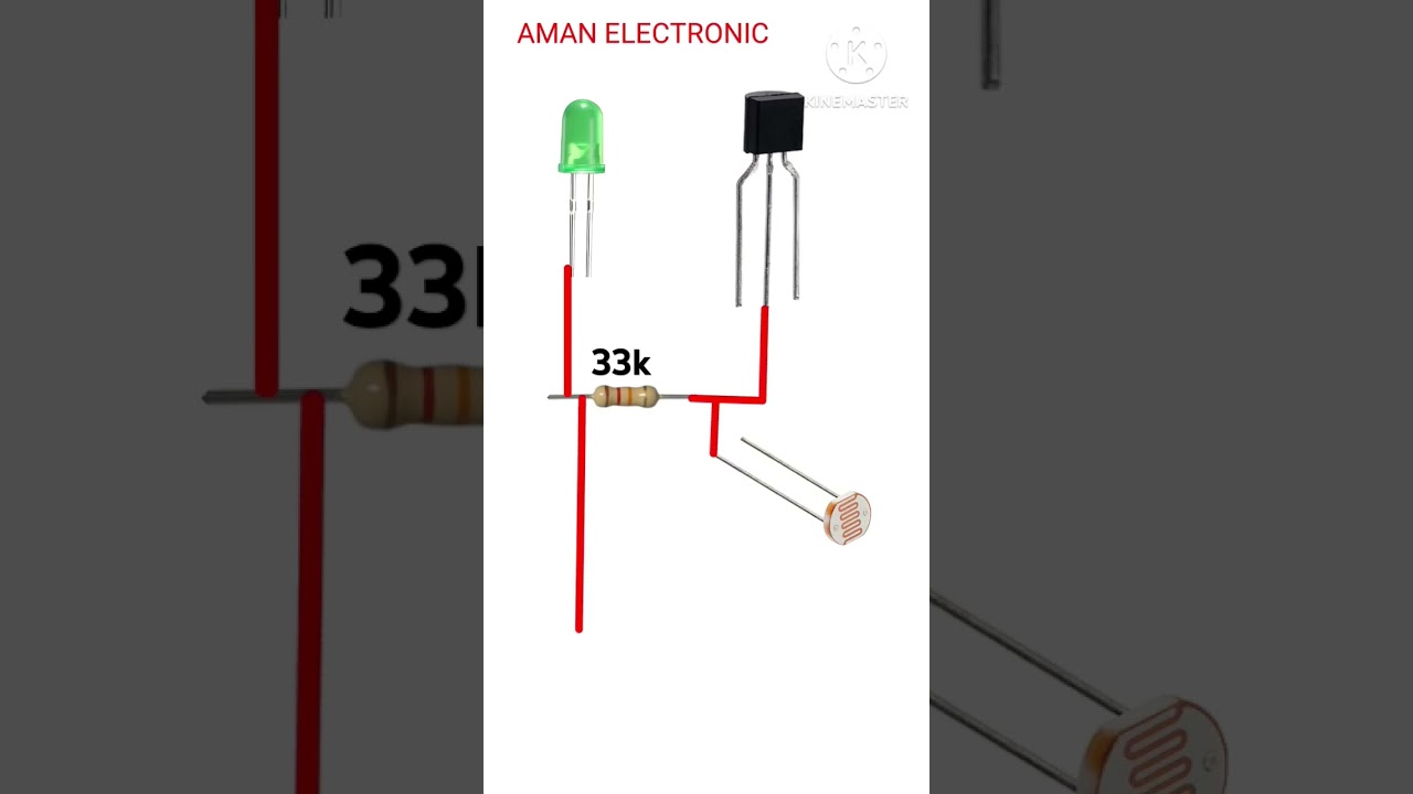Day night sensor with LDR and bc547 transistor connection #amanelectronic