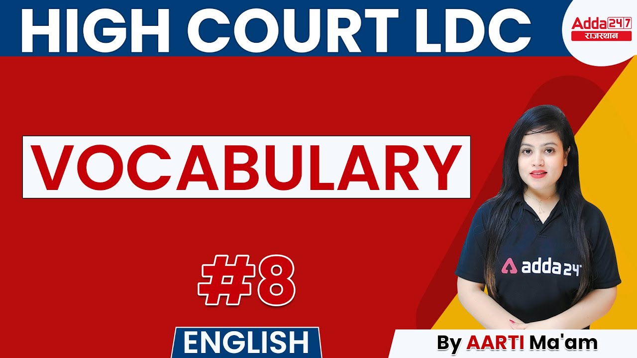 The Hindu Vocabulary | English Classes #8 | Rajasthan Competitive Exams | High Court LDC Adda247 |