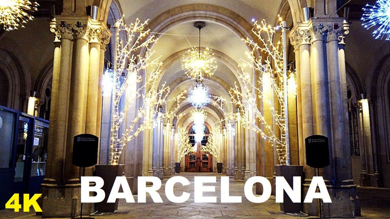Barcelona Spain, 4K HDR Walking - University of Barcelona - January 3, 2023