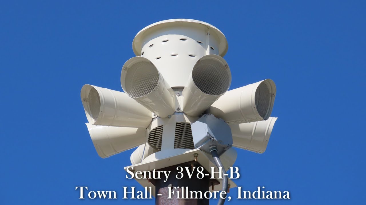 Brand New Sentry 3V8-H-B Siren Test | Full Attack | Fillmore, IN | 6/2/23