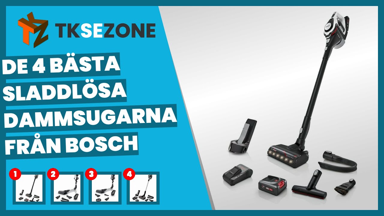 De 4 bästa sladdlösa dammsugarna från Bosch