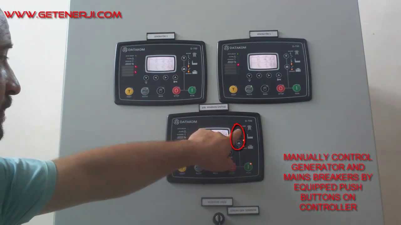 Diesel generators synchronizing with mains