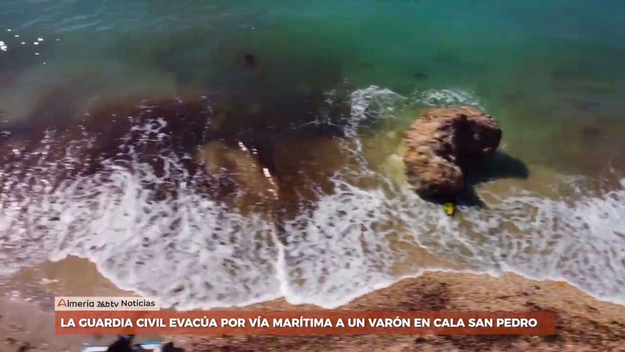 LA GUARDIA CIVIL EVACUA POR VÍA MARÍTIMA A UN VARÓN DE 68 AÑOS EN CALA SAN PEDRO.