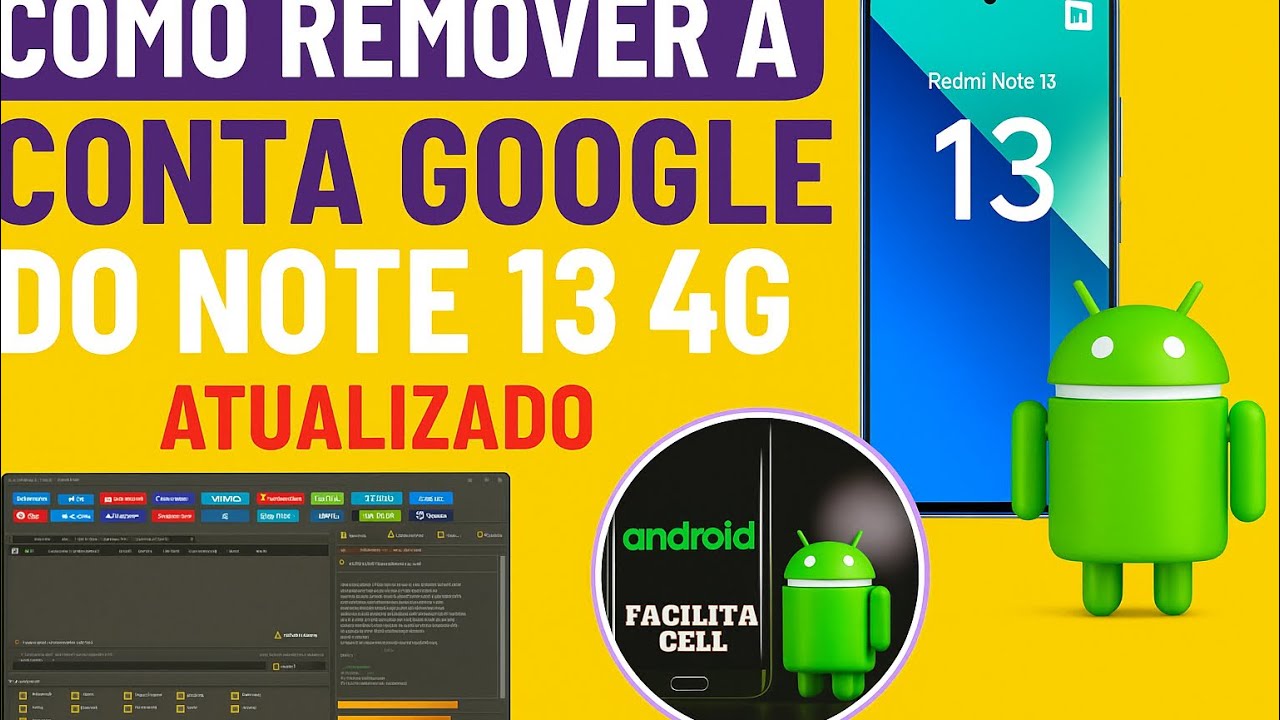 Como remover a conta Google do redmi note 13 4g atualizado 