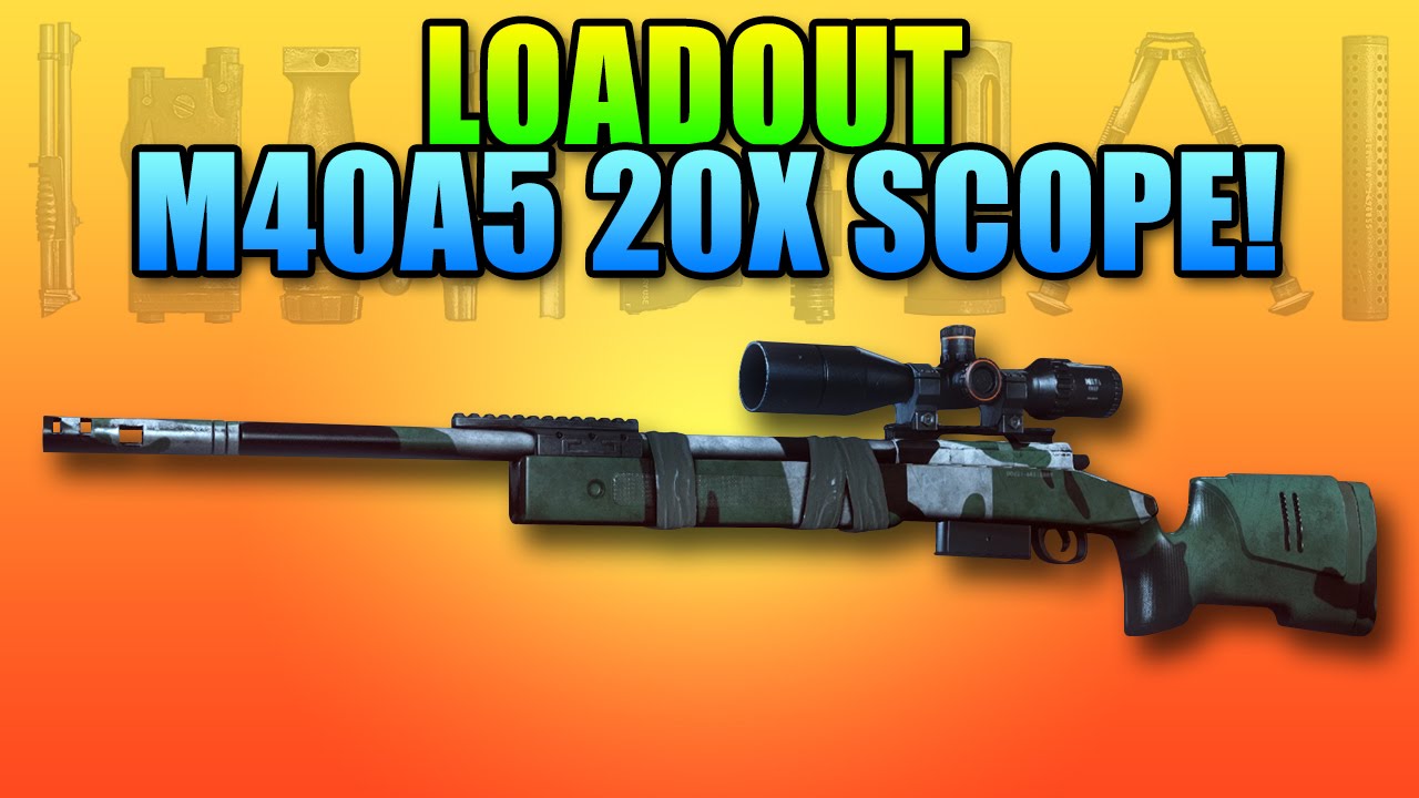 BF4 Loadout M40A5 Hunter 20x Scope | Battlefield 4 Sniper Rifle Gameplay