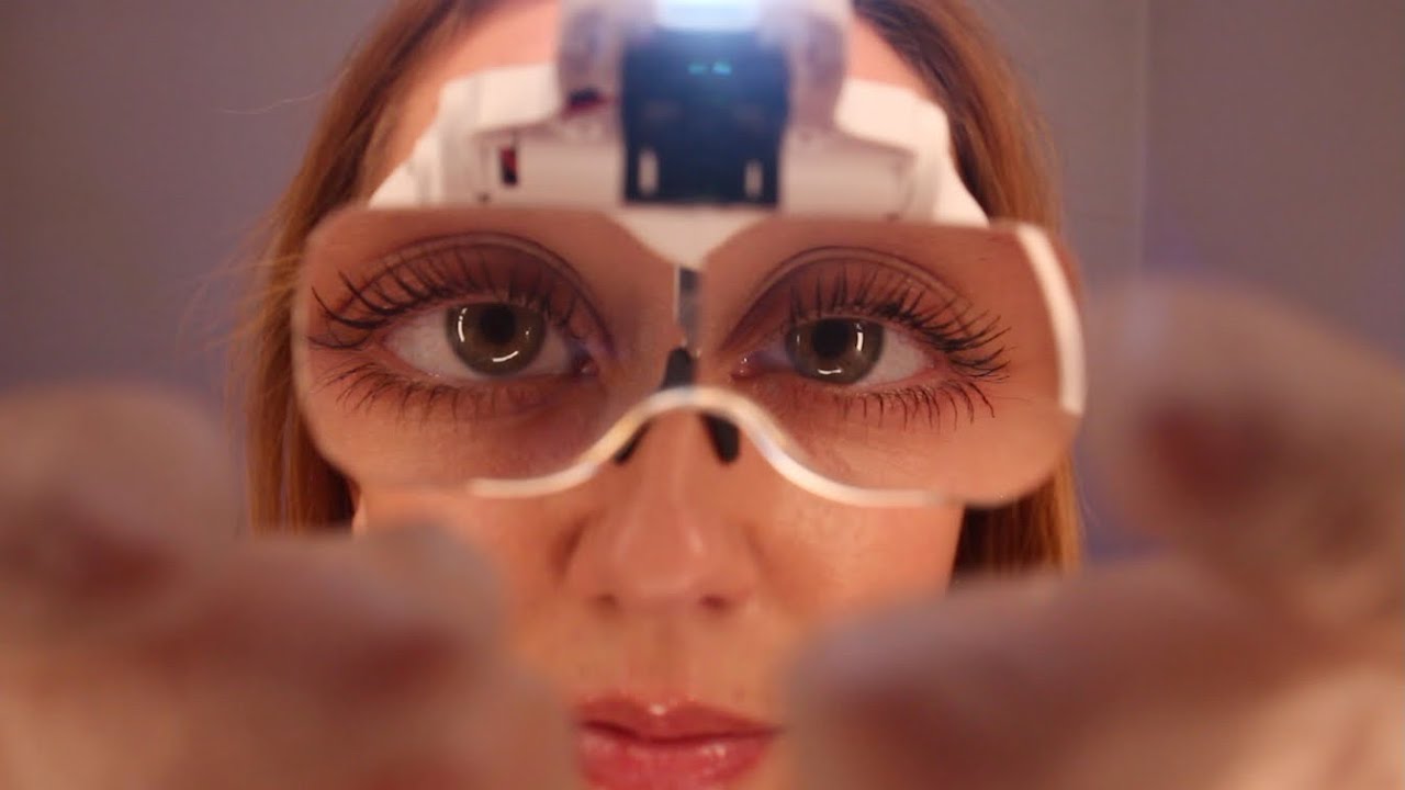 ASMR Face Exam w/ Gloves (light triggers, glove sounds)