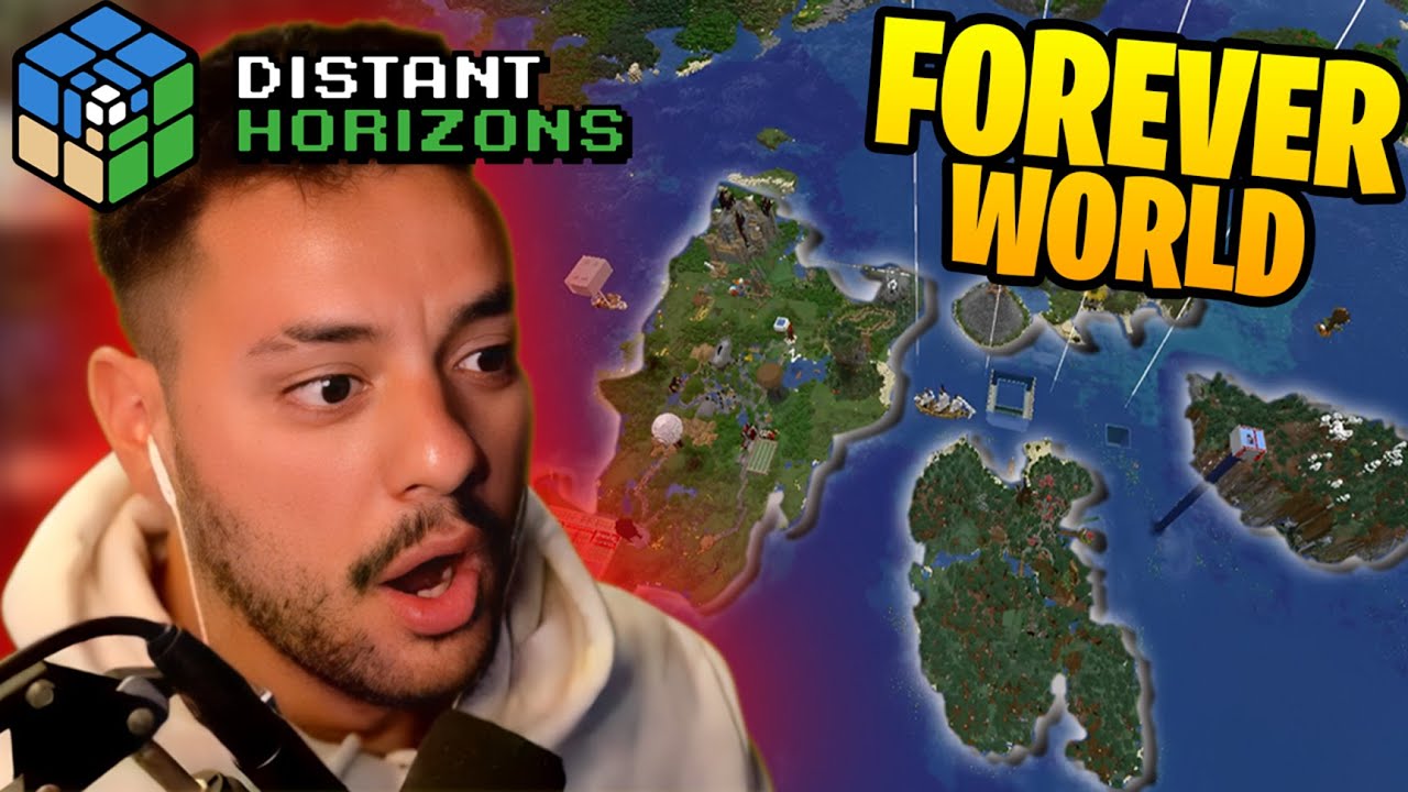 ENTRANDO no FOREVER MAPA com o MOD DISTANT HORIZONS
