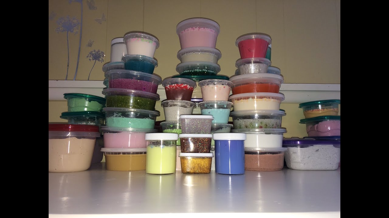 HUGE SLIME COLLECTION 100 SUBSCRIBER SPECIAL