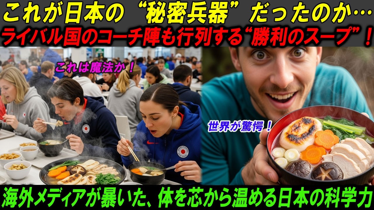 「こんな味は初めて！」 2026年ミラノ冬季オリンピックで雑煮が一大ブームに…オリンピック選手たちを虜にした日本の「お雑煮」の正体とは！全世界が注目！【海外感動秘話】