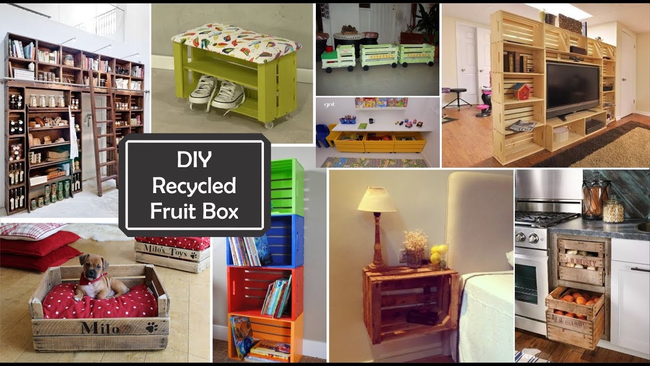 Best DIY Recycled Fruit Box/Ideas Geniales para reciclar Huacales