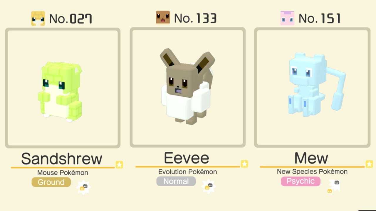 Pokemon Quest All Bosses Battle | Shiny Sandshrew vs Eevee and Mew | Pokémon Pikachu and Eevee!