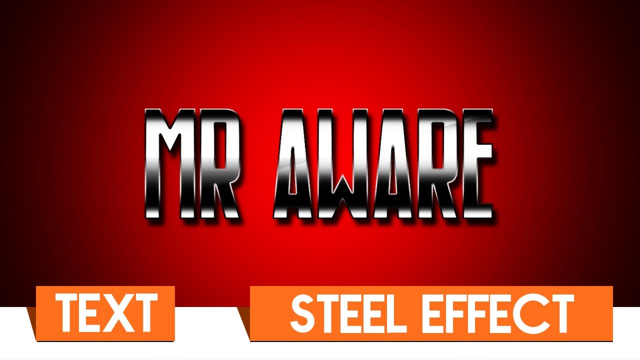 How To Create  Silver Metallic Text or Logo Effect in Photoshop