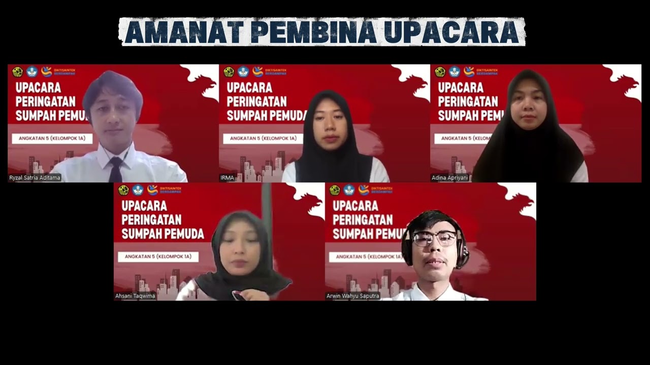 VIDEO ROLEPLAY KEPROTOKOLAN (UPACARA MEMPERINGATI HARI SUMPAH PEMUDA) KELOMPOK 1A ANGKATAN 5