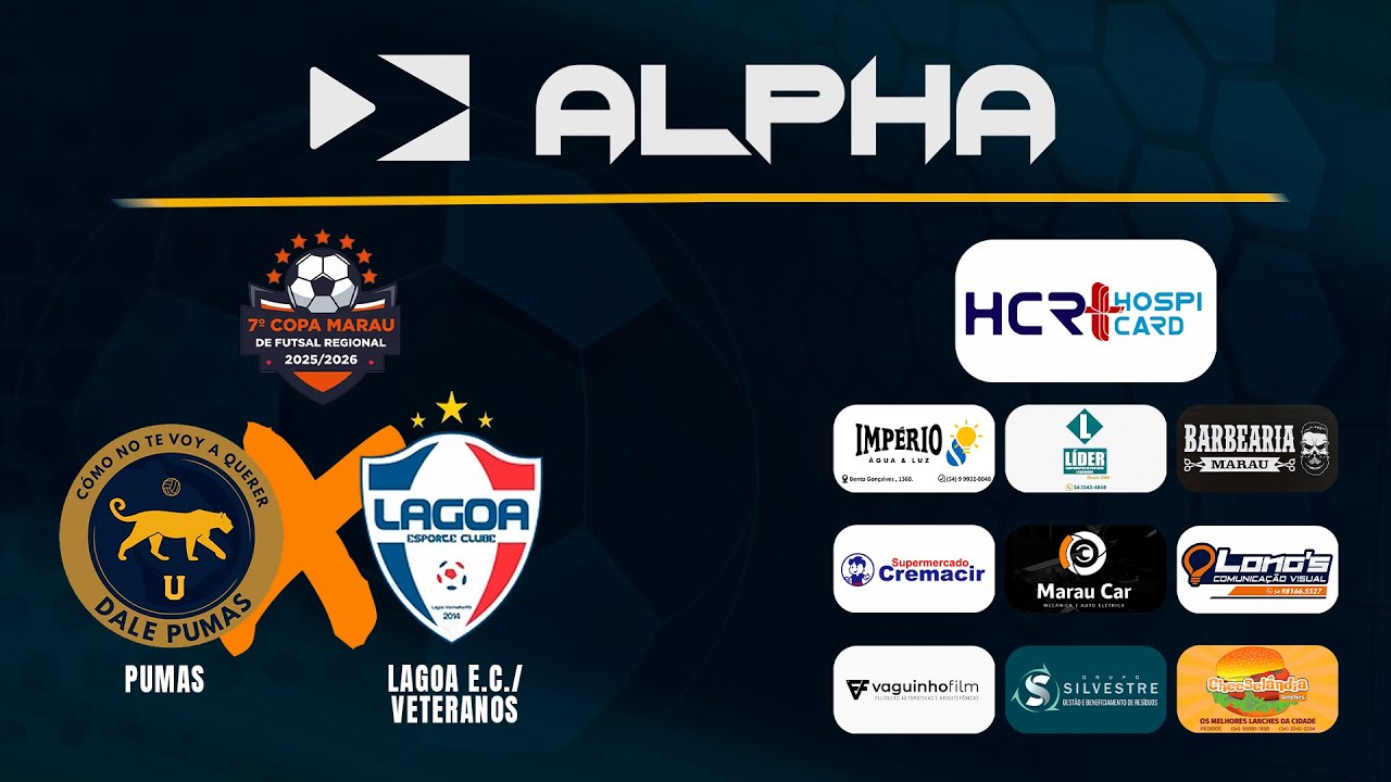 COPA MARAU DE FUTSAL 2025/2026 - PUMAS X LAGOA E.C. / VETERANOS