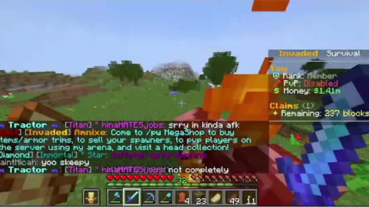 Minecraft Server Invaded Lands Let's Explore  #minecraft #minecraftasmr #skeppy