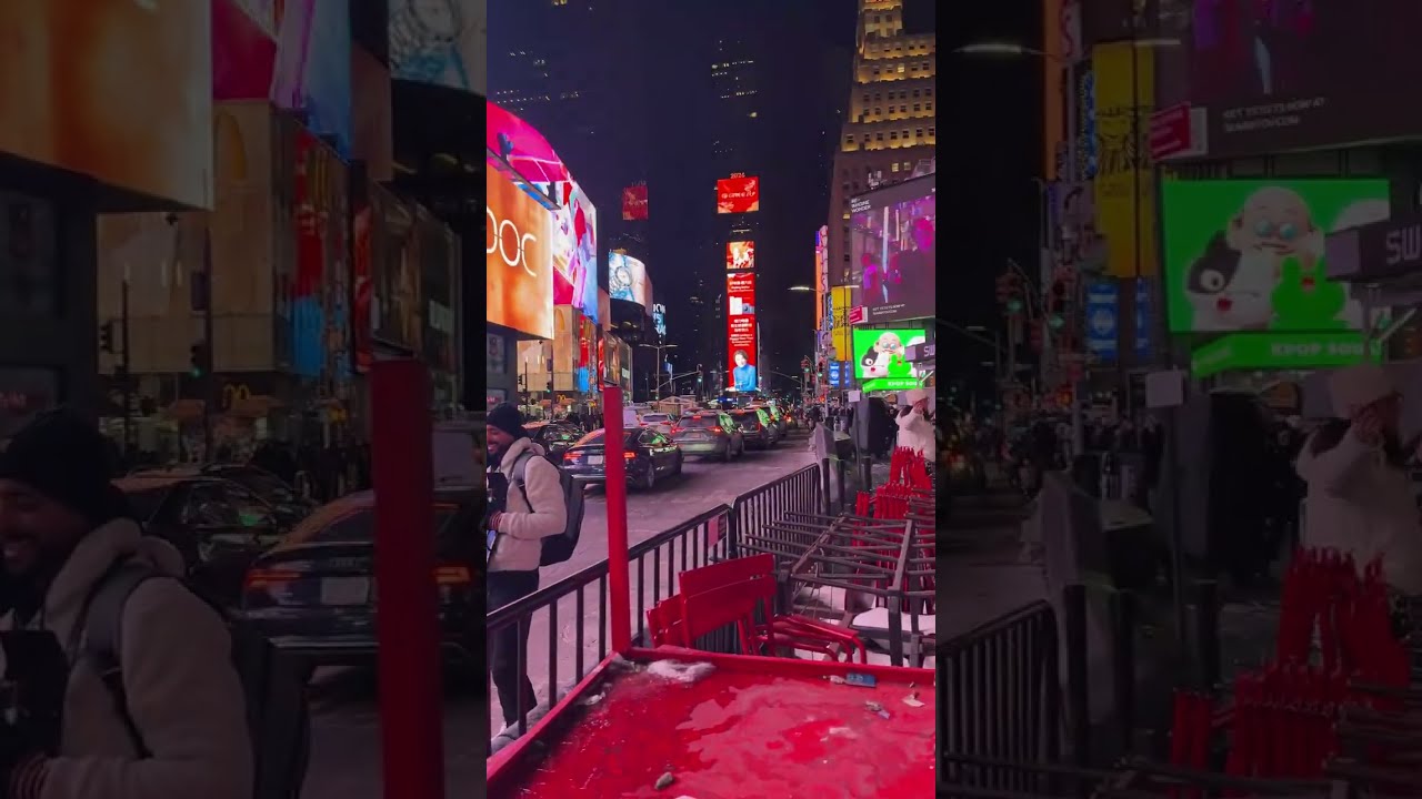 Time square 2-3-2026 Brown New Yorker 🗽 is live! #timessquare #walkthrough #newyork #foryou #fypシ 