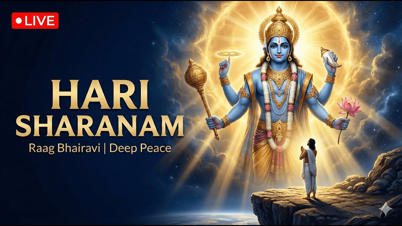 🔴 LIVE | Hari Sharanam Bhajan | Raag Bhairavi | Peaceful Surrender Meditation