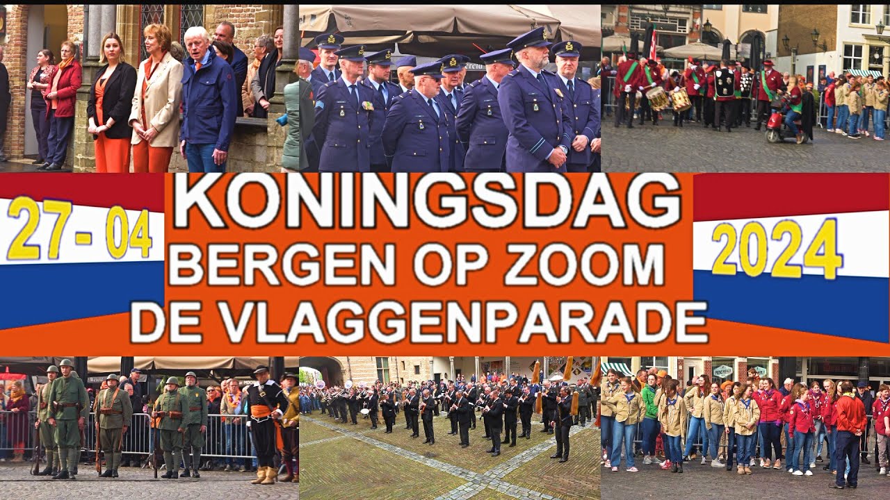 Koningsdag Bergen Op Zoom 2024 De Vlaggenparade  #pascalboz #Koningsdag #koningsdag2024