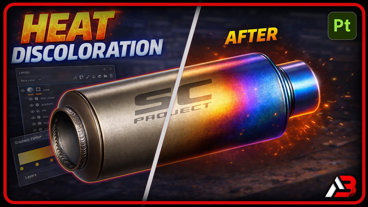 Perfect Heat Discoloration (Tempered Metal) in Substance Painter | ONE Layer